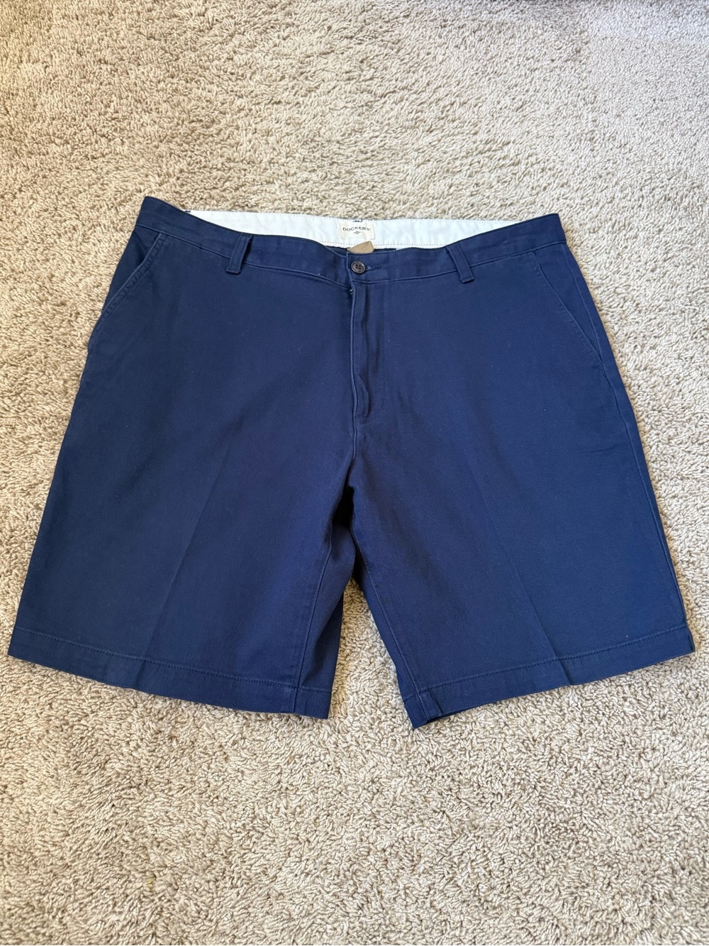 Dockers Men's Navy Flat-Front Shorts